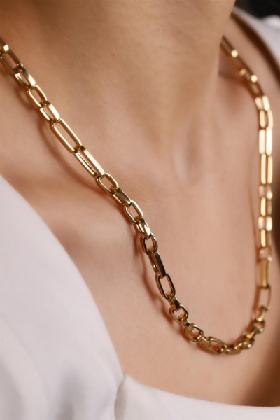 14 Ayar Altın Kalın Ataç Kolye için detayları göster 14 Ayar Altın Kalın Ataç Kolye resmi