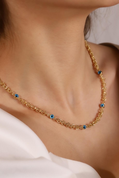 14 Ayar Altın Dorikalı Nazar Boncuklu Kolye için detayları göster  14 Ayar Altın Dorikalı Nazar Boncuklu Kolye resmi