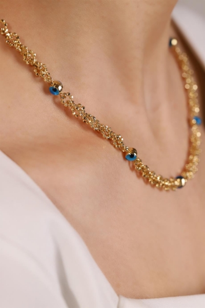 14 Ayar Altın Dorikalı Nazar Boncuklu Kolye için detayları göster  14 Ayar Altın Dorikalı Nazar Boncuklu Kolye resmi