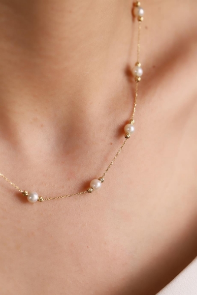 14 Ayar Altın İncili Dorikalı Kolye için detayları göster 14 Ayar Altın İncili Dorikalı Kolye resmi