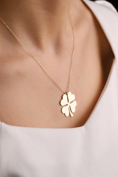 14 Ayar Altın Yonca Kolye Kolye için detayları göster 14 Ayar Altın Yonca Kolye Kolye resmi