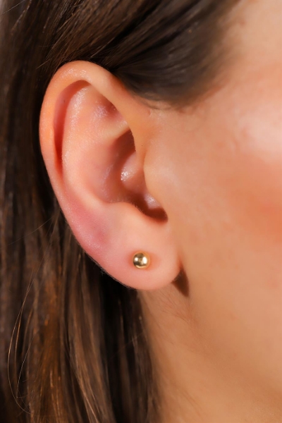 14 Ayar Altın Top Küpe için detayları göster 14 Ayar Altın Top Küpe resmi