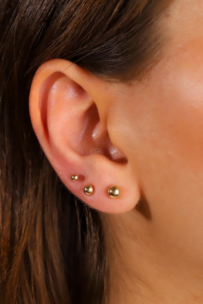 14 Ayar Altın Top Küpe için detayları göster 14 Ayar Altın Top Küpe resmi