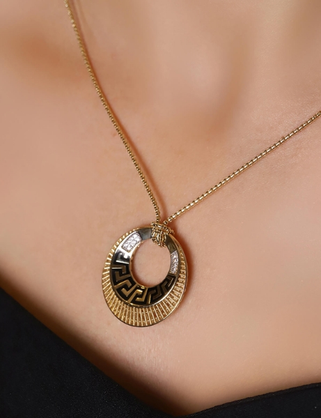 14 Ayar Altın Greek Kolye için detayları göster 14 Ayar Altın Greek Kolye resmi