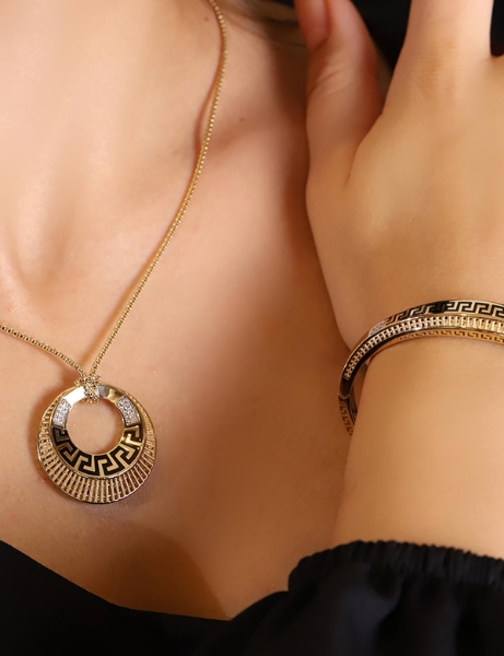 14 Ayar Altın Greek Kelepçe için detayları göster 14 Ayar Altın Greek Kelepçe resmi