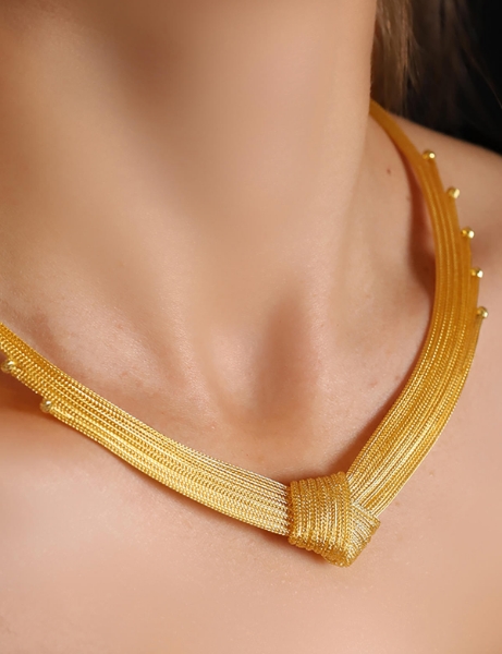 14 Ayar Altın Hasır Kolye için detayları göster 14 Ayar Altın Hasır Kolye resmi