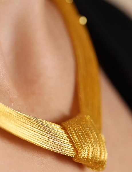 14 Ayar Altın Hasır Kolye için detayları göster 14 Ayar Altın Hasır Kolye resmi