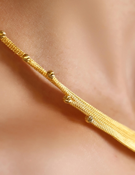 14 Ayar Altın Hasır Kolye için detayları göster 14 Ayar Altın Hasır Kolye resmi