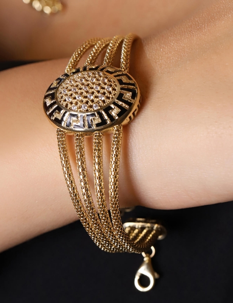 14 Ayar Altın İtalyan Greek Kelepçe için detayları göster 14 Ayar Altın İtalyan Greek Kelepçe resmi