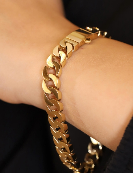 14 Ayar Altın Köşeli Gurmet Bileklik için detayları göster 14 Ayar Altın Köşeli Gurmet Bileklik resmi