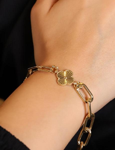 14 Ayar Altın Yonca Ataç Bileklik için detayları göster 14 Ayar Altın Yonca Ataç Bileklik resmi