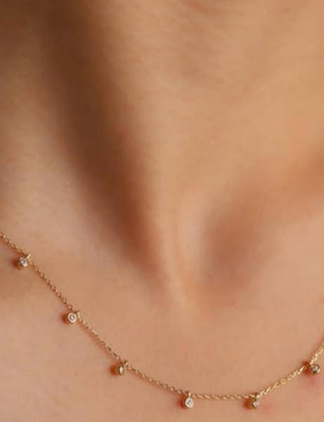 14 Ayar Altın Mini Taşlı Kolye için detayları göster 14 Ayar Altın Mini Taşlı Kolye resmi