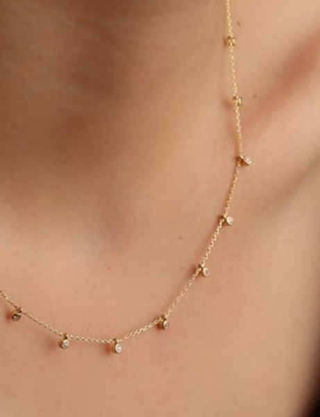 14 Ayar Altın Mini Taşlı Kolye için detayları göster 14 Ayar Altın Mini Taşlı Kolye resmi