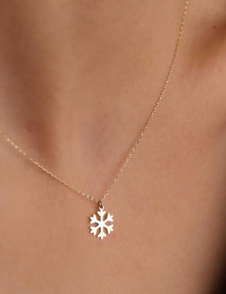 14 Ayar Altın Kar Tanesi Kolye için detayları göster 14 Ayar Altın Kar Tanesi Kolye resmi