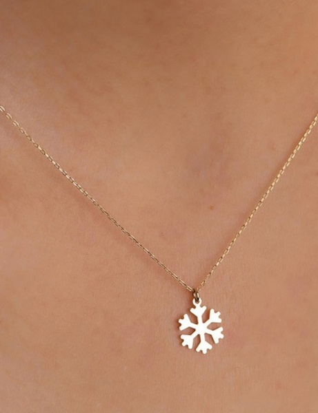 14 Ayar Altın Kar Tanesi Kolye için detayları göster 14 Ayar Altın Kar Tanesi Kolye resmi