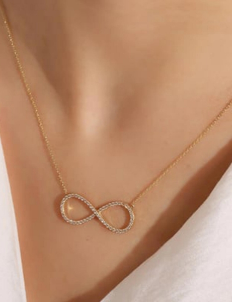 14 Ayar Altın Sonsuzluk Kolye için detayları göster 14 Ayar Altın Sonsuzluk Kolye resmi