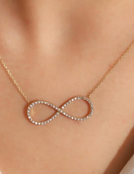 14 Ayar Altın Sonsuzluk Kolye için detayları göster 14 Ayar Altın Sonsuzluk Kolye resmi