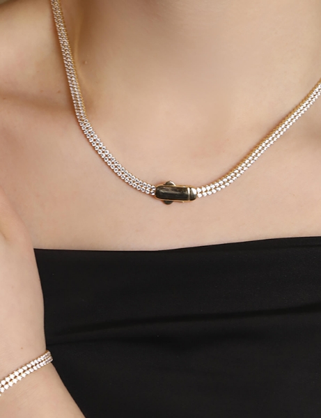 14 Ayar Altın Çift Sıra Suyolu Kolye için detayları göster 14 Ayar Altın Çift Sıra Suyolu Kolye resmi