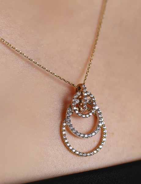 14 Ayar Altın 3 Renk Sıralı Kolye için detayları göster 14 Ayar Altın 3 Renk Sıralı Kolye resmi