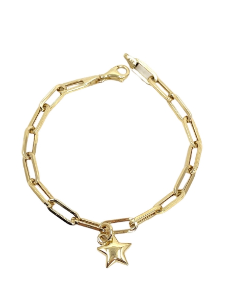 14 Ayar Altın Yıldızlı Ataç Bileklik için detayları göster 14 Ayar Altın Yıldızlı Ataç Bileklik resmi