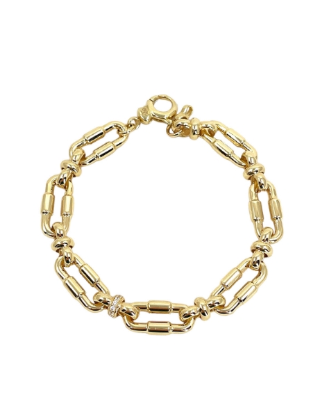 14 Ayar Altın Taşlı Tasarım Ataç Bileklik için detayları göster 14 Ayar Altın Taşlı Tasarım Ataç Bileklik resmi