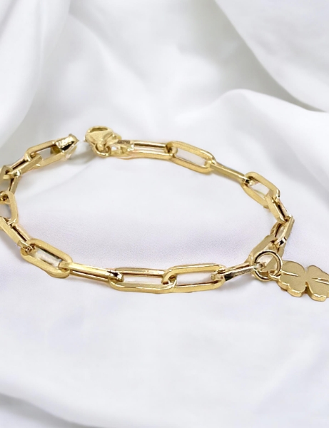 14 Ayar Altın Yoncalı Ataç Bileklik için detayları göster 14 Ayar Altın Yoncalı Ataç Bileklik resmi