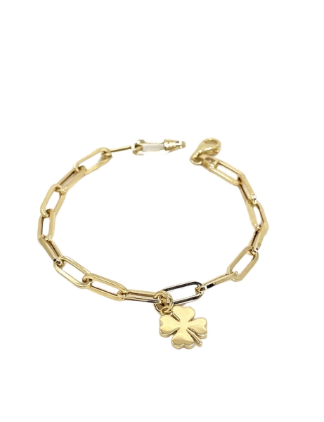 14 Ayar Altın Yoncalı Ataç Bileklik için detayları göster 14 Ayar Altın Yoncalı Ataç Bileklik resmi