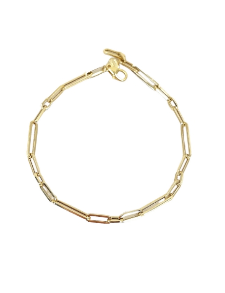 14 Ayar Altın Düz İnce Ataç Bileklik için detayları göster 14 Ayar Altın Düz İnce Ataç Bileklik resmi