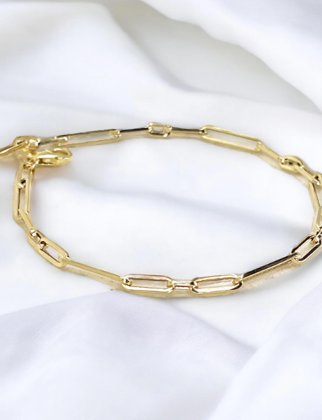 14 Ayar Altın Düz İnce Ataç Bileklik için detayları göster 14 Ayar Altın Düz İnce Ataç Bileklik resmi