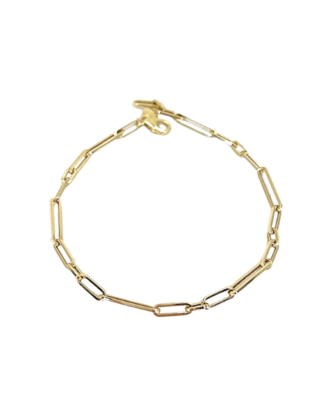 14 Ayar Altın Düz İnce Ataç Bileklik için detayları göster 14 Ayar Altın Düz İnce Ataç Bileklik resmi