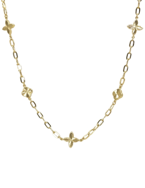 14 Ayar Altın Yoncalı Ataç Zincir  için detayları göster 14 Ayar Altın Yoncalı Ataç Zincir  resmi