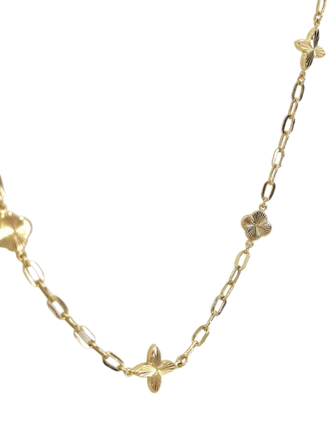 14 Ayar Altın Yoncalı Ataç Zincir  için detayları göster 14 Ayar Altın Yoncalı Ataç Zincir  resmi