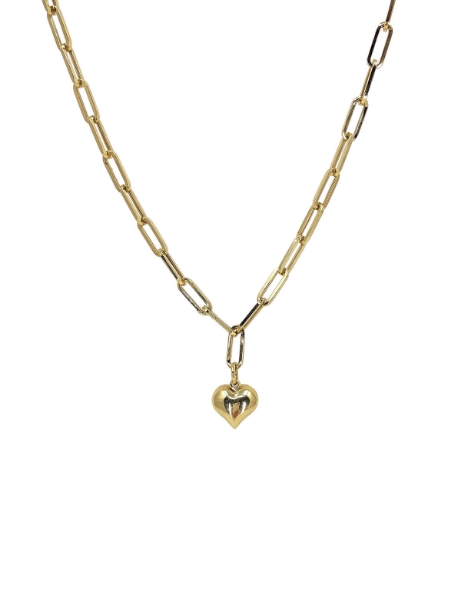 14 Ayar Altın Kalpli Ataç Zincir için detayları göster 14 Ayar Altın Kalpli Ataç Zincir resmi