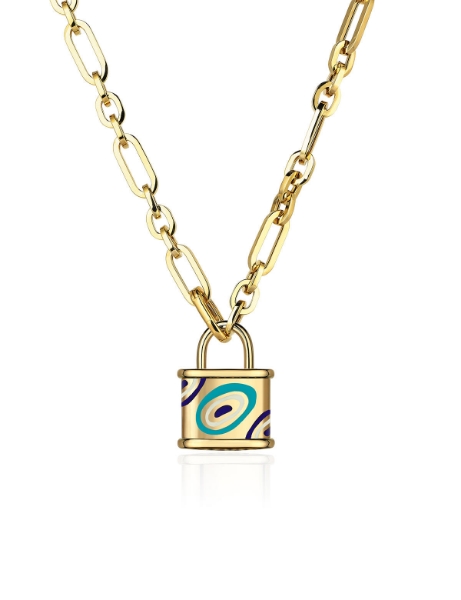 14 Ayar Altın Nazar Mineli Dilek Kolyesi  için detayları göster 14 Ayar Altın Nazar Mineli Dilek Kolyesi  resmi