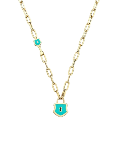 14 Ayar Altın Mine Kilitli Dilek Kolye için detayları göster 14 Ayar Altın Mine Kilitli Dilek Kolye resmi