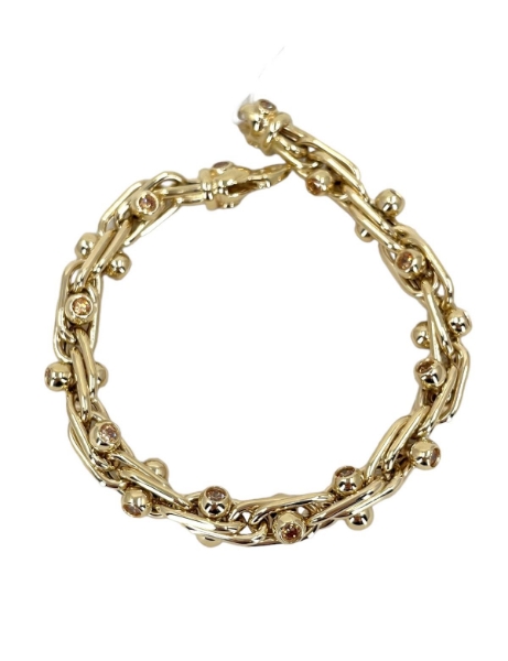 14 Ayar Altın Burgulu Taşlı Bileklik için detayları göster 14 Ayar Altın Burgulu Taşlı Bileklik resmi