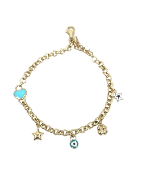 14 Ayar Altın Sallantılı Cetaş Bileklik için detayları göster 14 Ayar Altın Sallantılı Cetaş Bileklik resmi