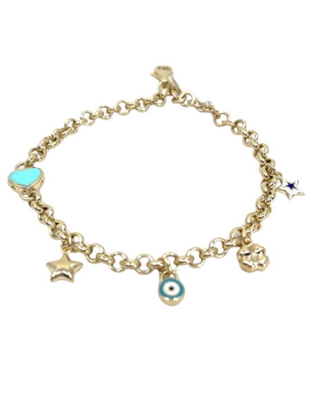 14 Ayar Altın Sallantılı Cetaş Bileklik için detayları göster 14 Ayar Altın Sallantılı Cetaş Bileklik resmi