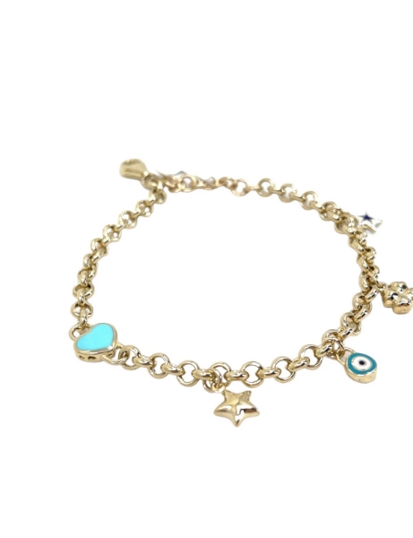 14 Ayar Altın Sallantılı Cetaş Bileklik için detayları göster 14 Ayar Altın Sallantılı Cetaş Bileklik resmi