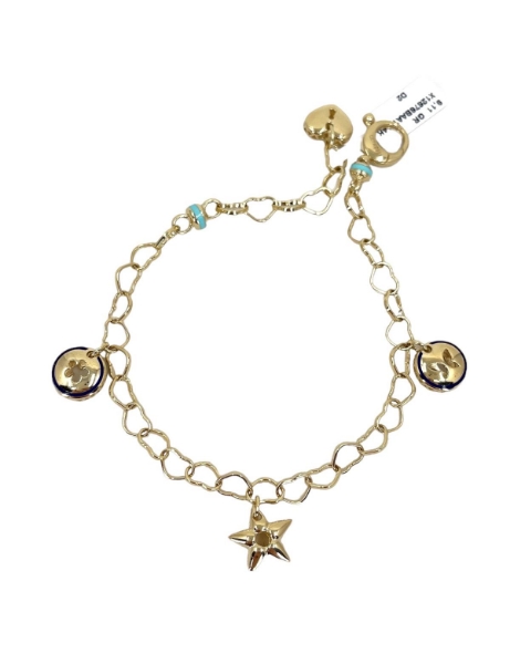 14 Ayar Altın Kalp Zincir Sallantılı Bileklik için detayları göster 14 Ayar Altın Kalp Zincir Sallantılı Bileklik resmi