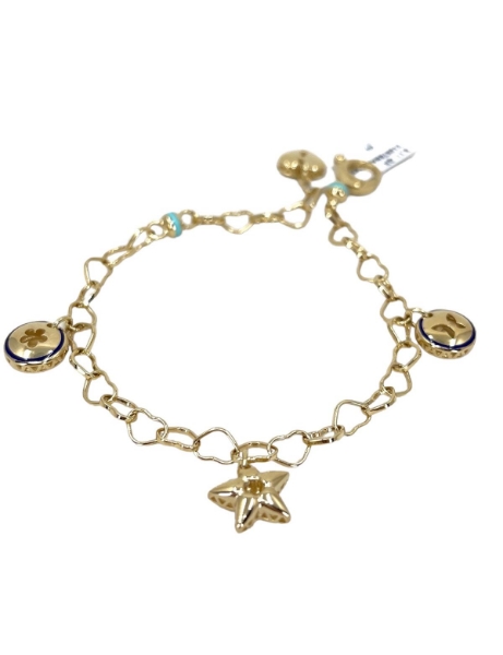 14 Ayar Altın Kalp Zincir Sallantılı Bileklik için detayları göster 14 Ayar Altın Kalp Zincir Sallantılı Bileklik resmi