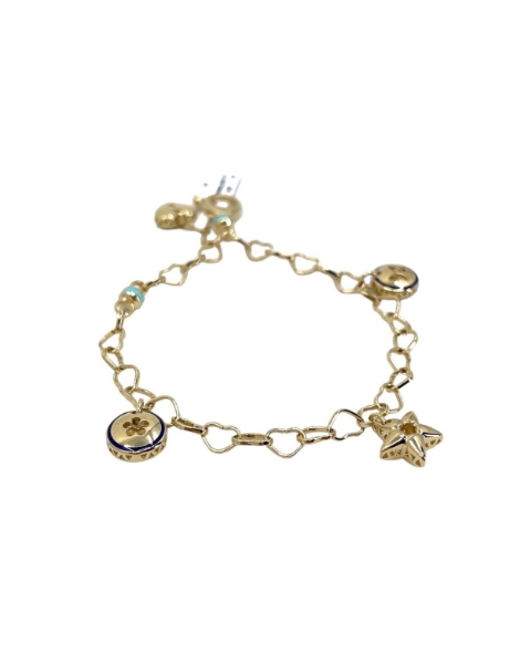 14 Ayar Altın Kalp Zincir Sallantılı Bileklik için detayları göster 14 Ayar Altın Kalp Zincir Sallantılı Bileklik resmi