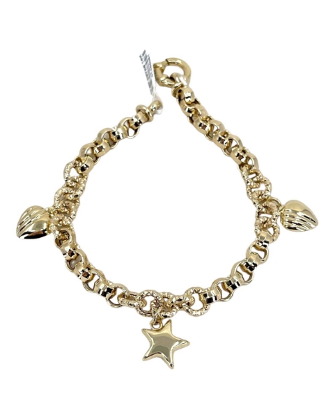 14 Ayar Altın Sallantılı Kalpli Bileklik için detayları göster 14 Ayar Altın Sallantılı Kalpli Bileklik resmi