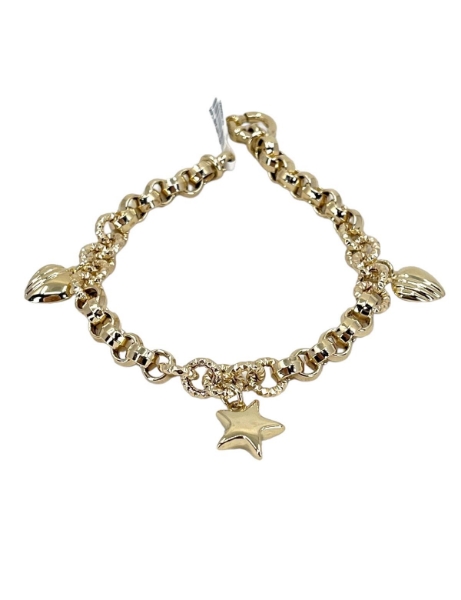 14 Ayar Altın Sallantılı Kalpli Bileklik için detayları göster 14 Ayar Altın Sallantılı Kalpli Bileklik resmi