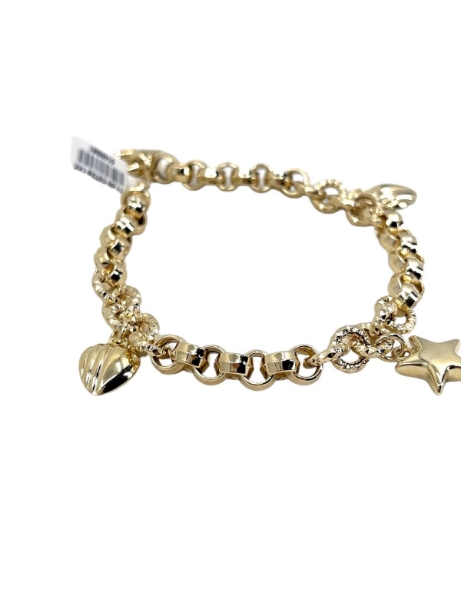 14 Ayar Altın Sallantılı Kalpli Bileklik için detayları göster 14 Ayar Altın Sallantılı Kalpli Bileklik resmi