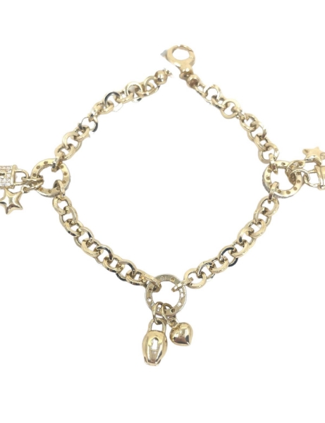 14 Ayar Altın Tasarım Sallantılı Bileklik için detayları göster 14 Ayar Altın Tasarım Sallantılı Bileklik resmi