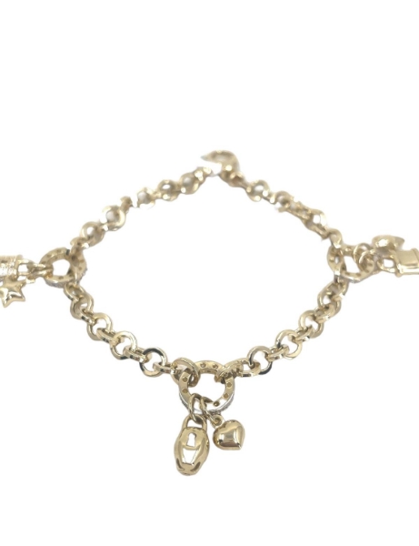 14 Ayar Altın Tasarım Sallantılı Bileklik için detayları göster 14 Ayar Altın Tasarım Sallantılı Bileklik resmi