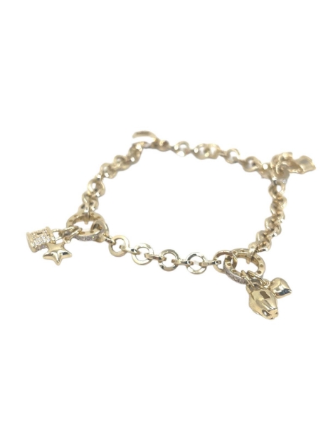 14 Ayar Altın Tasarım Sallantılı Bileklik için detayları göster 14 Ayar Altın Tasarım Sallantılı Bileklik resmi