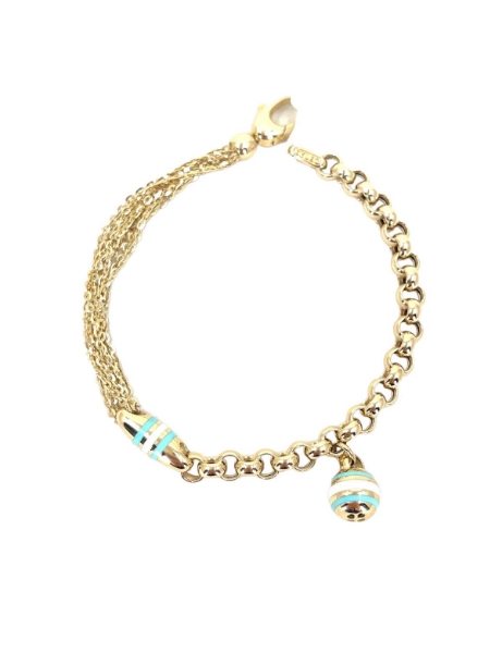 14 Ayar Altın Çift Zincir Sallantı Bileklik için detayları göster 14 Ayar Altın Çift Zincir Sallantı Bileklik resmi