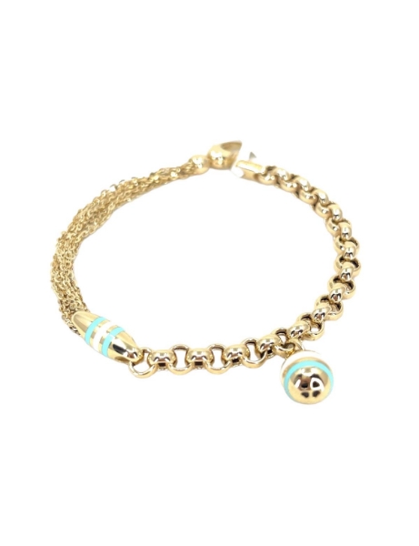 14 Ayar Altın Çift Zincir Sallantı Bileklik için detayları göster 14 Ayar Altın Çift Zincir Sallantı Bileklik resmi